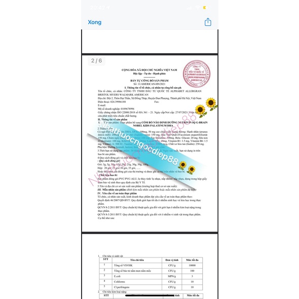 Cốm bổ não  Nutrivin IQ G-BRAIN NOBEL KIDS - Hỗ trợ phát triển não bộ và trí tuệ cho trẻ_Hộp 20 gói