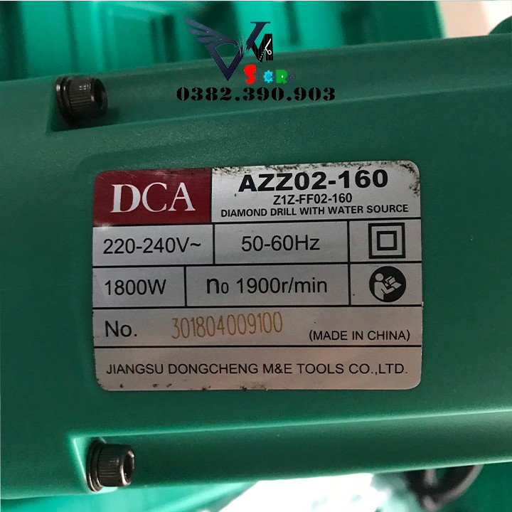 MÁY KHOAN ĐÁ 1800w DCA AZZ02-160 - máy khoan rút lõi DCA AZZ02-160