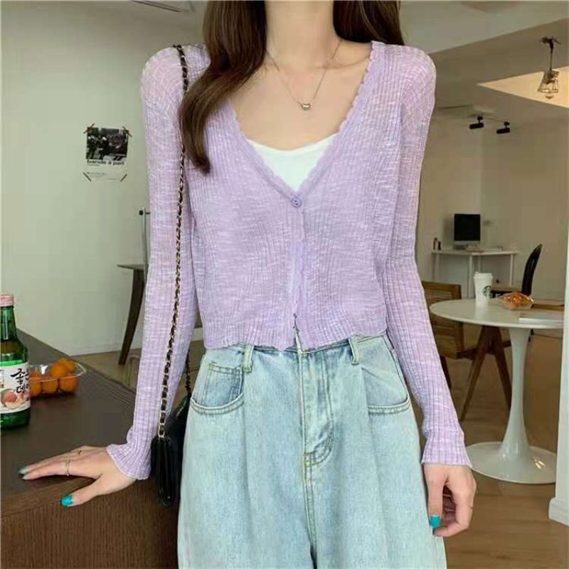 Áo khoác cardigan mỏng phong cách hàn quốc xinh xinh