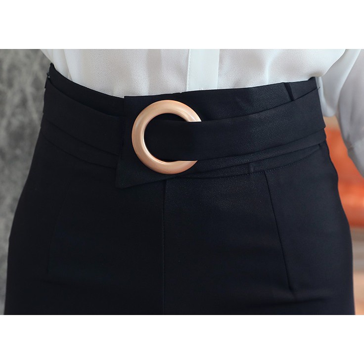 QUẦN TÂY NỮ ĐAI KHUYÊN TRÒN KINA HÀNG THIẾT KẾ, Vải Tuyết Mưa Tây Đẹp, Có Bigsize 85KG