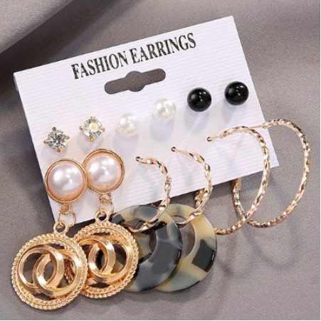 Set khuyên tai 11 kiểu dáng phong cách Hàn Quốc