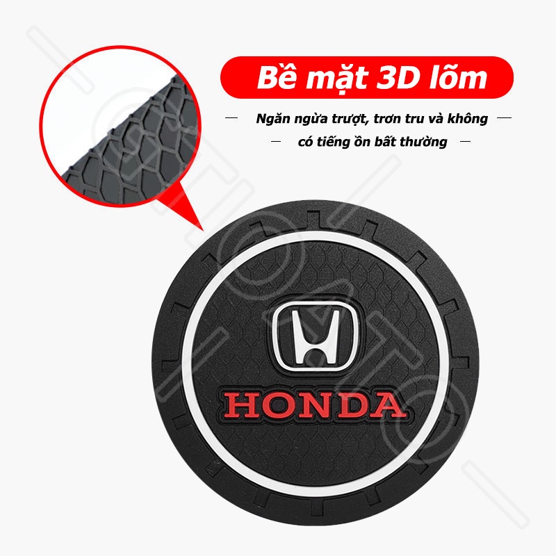 GTIOATO Lót Ly Xe Hơi Chống Trượt Miếng Lót Cốc Xe Ô Tô Miếng Lót Ly Xe Ô Tô Trang Trí NộI ThấT Ô Tô Cho Honda City BRV Civic Jazz Brio CRV Accord HRV Mobilio Odyssey Fit