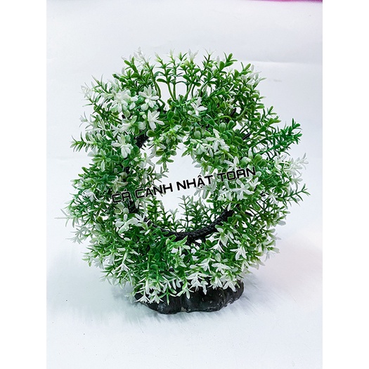 RONG GIẢ NHÂN TẠO VÒNG TRÒN TRANG TRÍ BỂ CÁ NON BỘ CAO 15CM