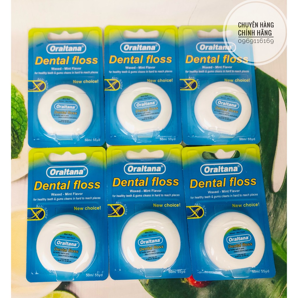 Chỉ nha khoa Oraltana 50m/ Cuộn - Chỉ nha khoa hương bạc hà Oraltana Dental Floss