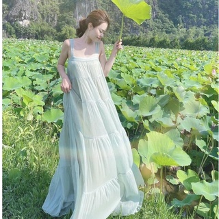 Đầm Maxi đi biển xuông tầng siêu dễ thương mẫu Hot 2022