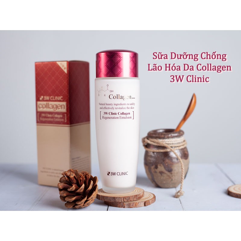 Sữa dưỡng da săn chắc chống lão hóa chiết xuất từ Collagen 3W Clinic Hàn Quốc 150ml