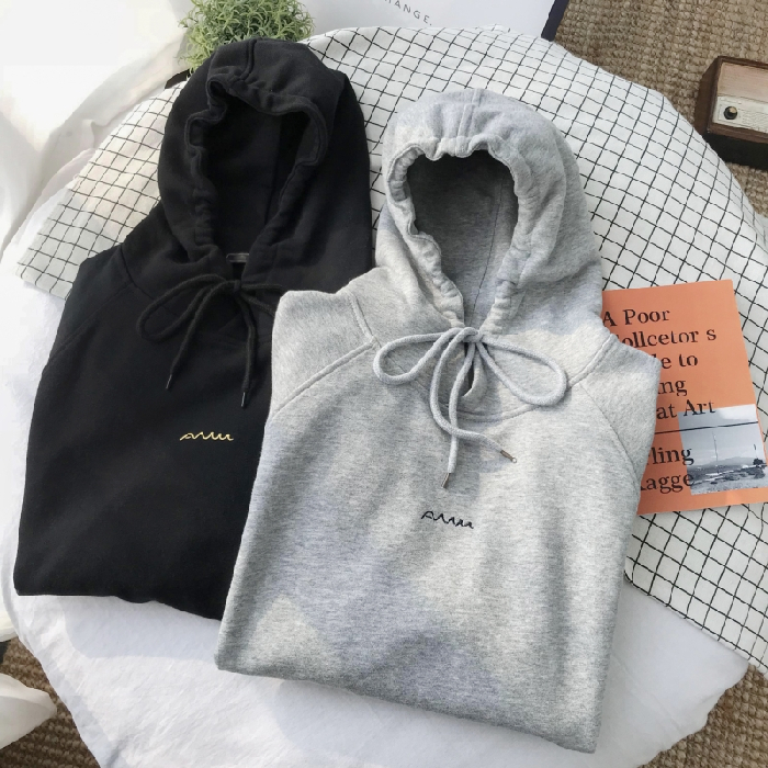 Áo Hoodie Tay Dài Form Rộng Kiểu Dáng Trẻ Trung Cho Nữ