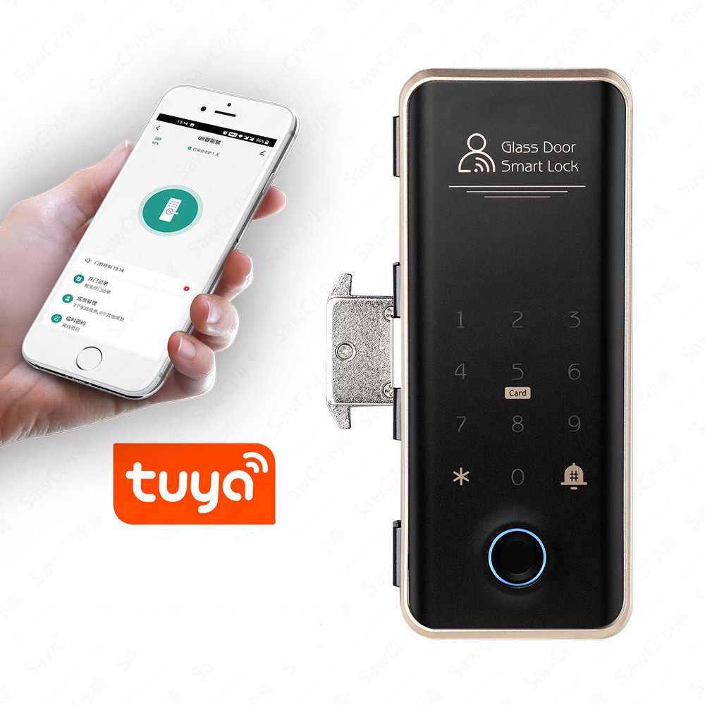 Khóa cửa kính vân tay thông minh Tuya Smartlife Bluetooh DG01B
