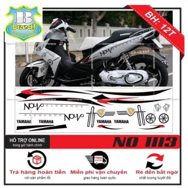 TEM XE NOUVO 4 LX DÁN XE TRẮNG 1113