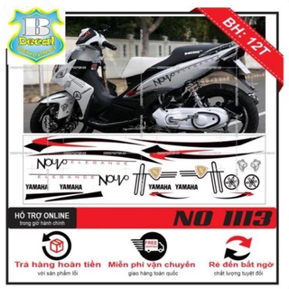Tem xe nouvo 4 lx dán xe trắng 1113