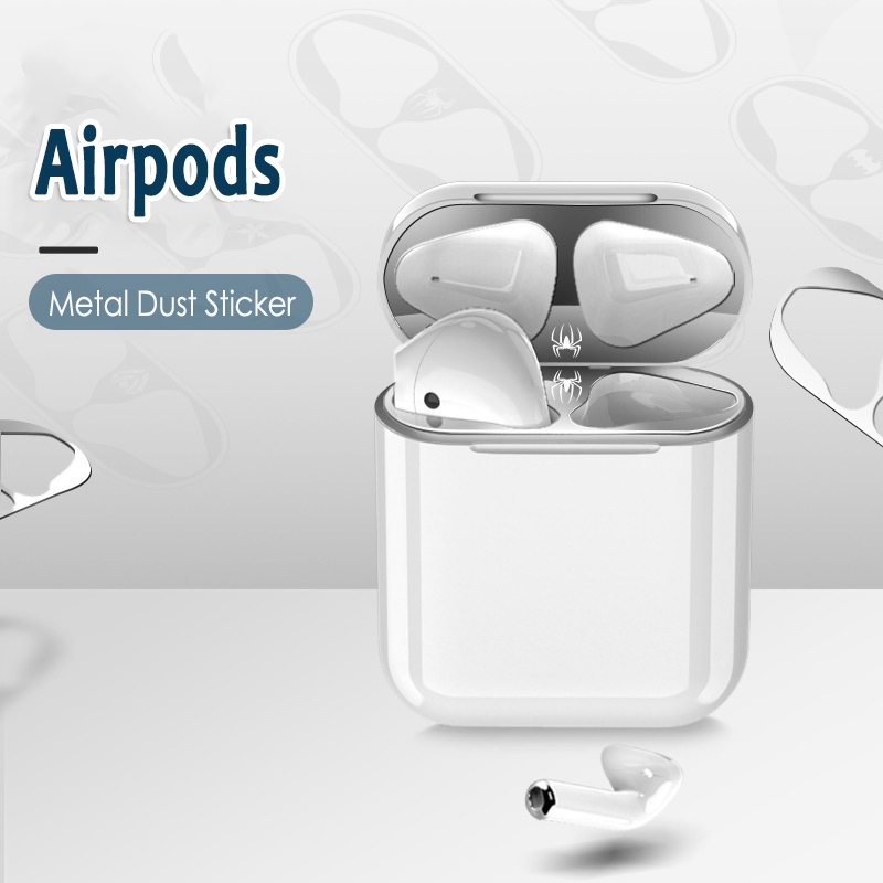 Miếng dán bảo vệ chống bụi/rơi vỡ bằng kim loại siêu mỏng cho AirPods | BigBuy360 - bigbuy360.vn