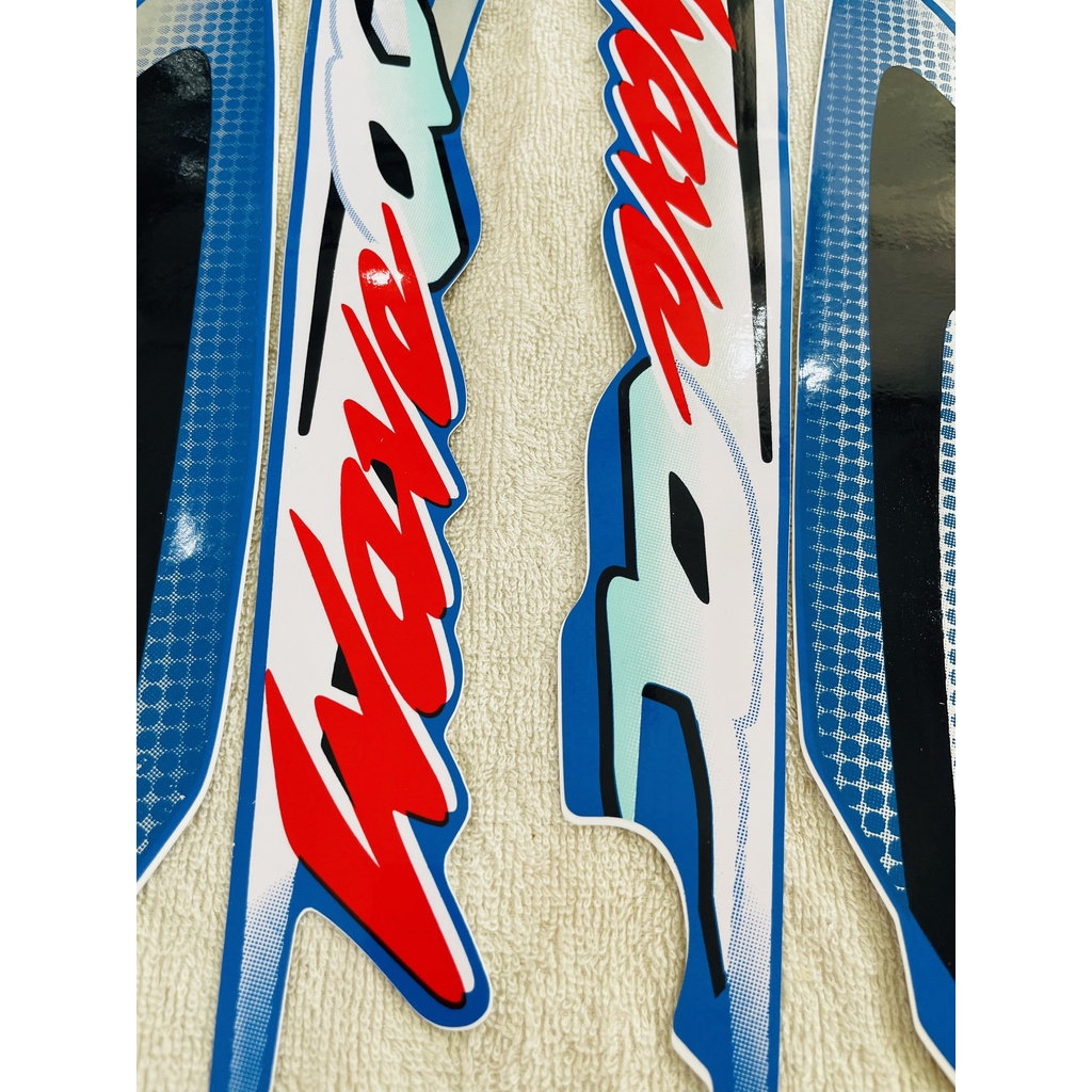 Bộ tem decal dán xe máy Honda Wave a Wave anpha 2002 màu xanh dương zin thái siêu đẹp