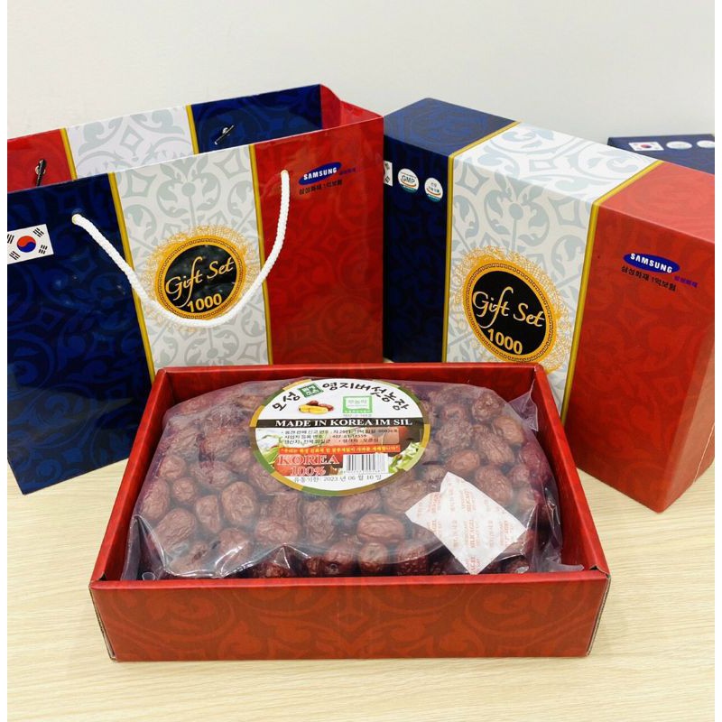 Táo Đỏ Khô Hàn Quốc hộp quà Gift Set 1Kg thơm ngon dày cùi