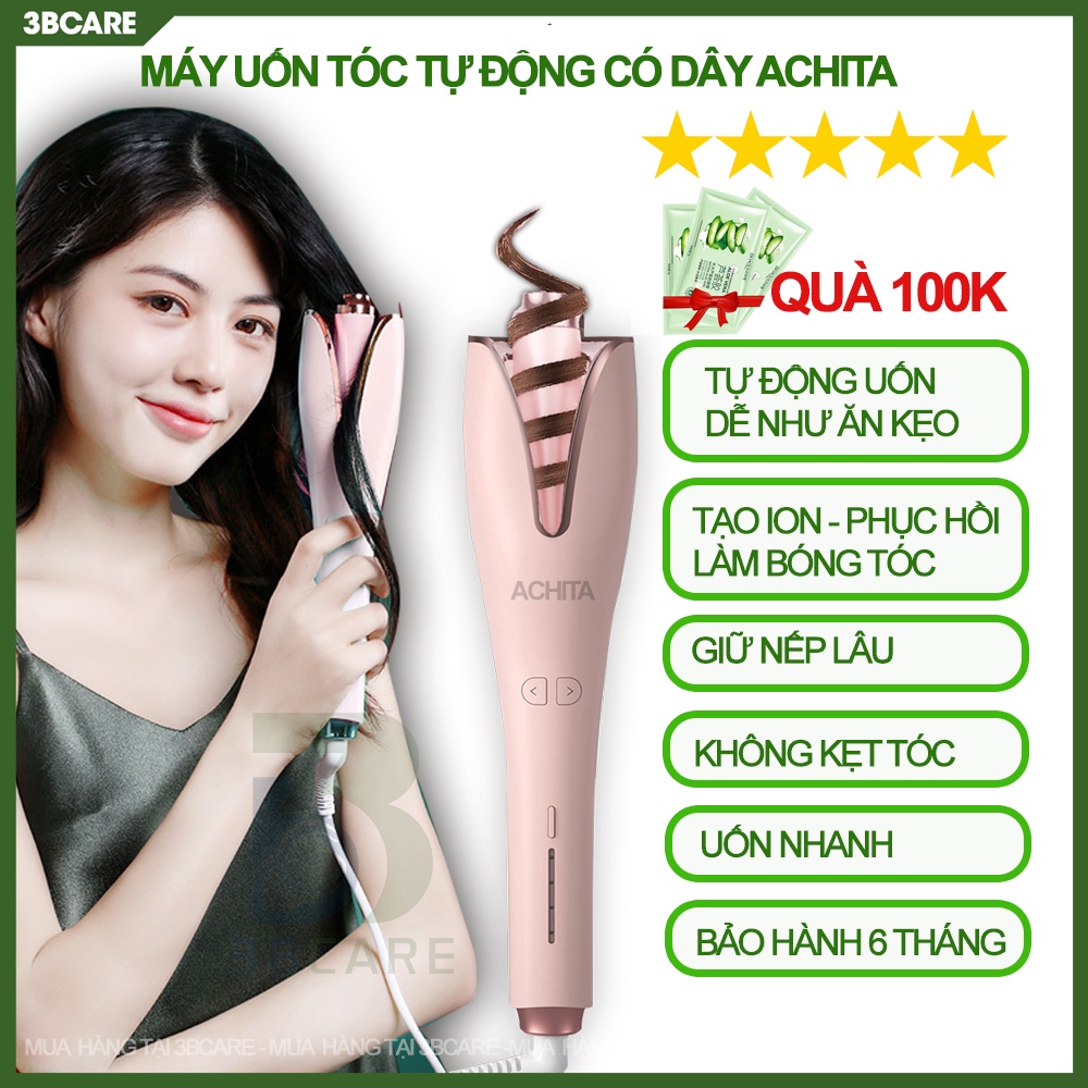 Máy uốn tóc mini ACHITA A11 có dây lõi phủ gốm Tourmaline an toàn - SHop 3B Care