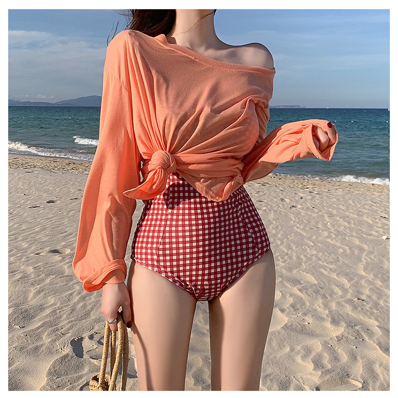 Bikini 1 mảnh caro 👙 Bikini đi biển nổi bật, hot hit 👙 Đồ bơi nữ đẹp, bikini ulzzang 👙 STELLA | BigBuy360 - bigbuy360.vn