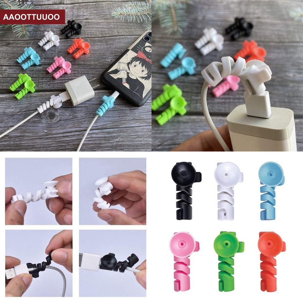 1 Dây Quấn Bảo Vệ Dây Cáp Dữ Liệu Dạng Xoắn Ốc Màu Sắc Ngẫu Nhiên