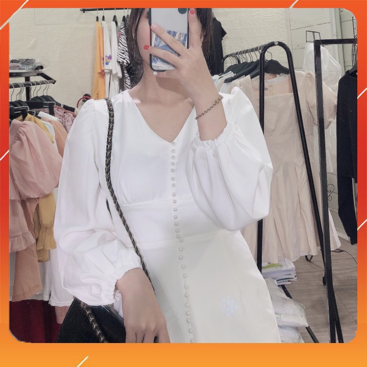 Váy trắng nữ / Đầm trắng nữ đi tiệc / Đầm trắng nữ đính ngọc | BigBuy360 - bigbuy360.vn