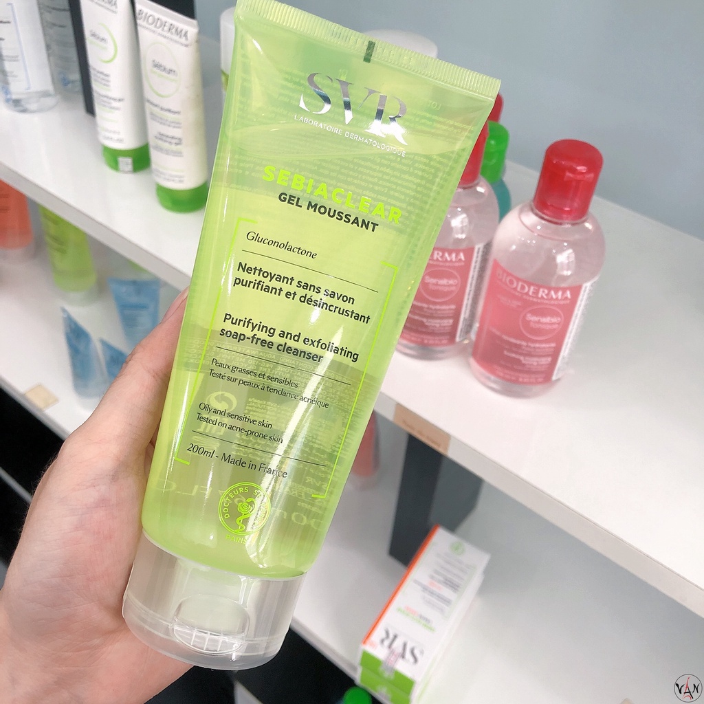 Gel rửa mặt dành cho da dầu SVR Sebiaclear Moussant 200ml