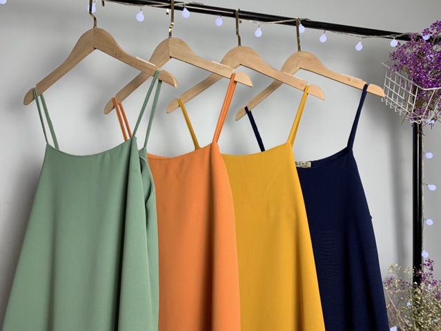 Đầm xuông -váy 2 dây lụa dáng xuông basic | BigBuy360 - bigbuy360.vn