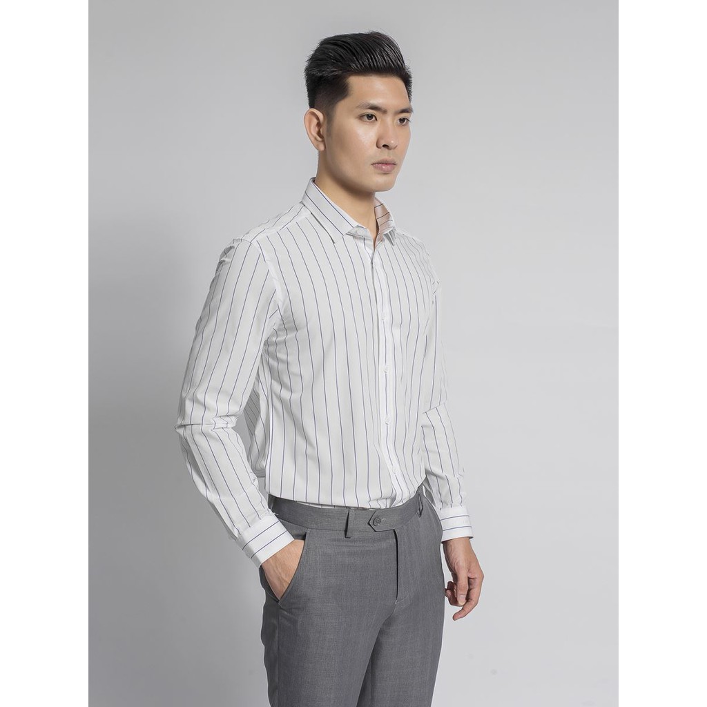 Áo sơ mi nam dài tay ARISTINO- sợi sồi- slim- als62808
