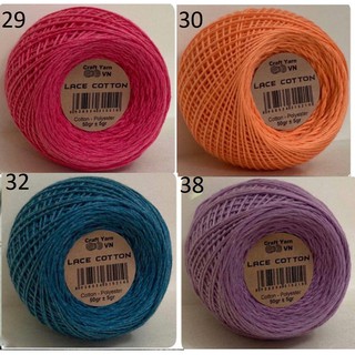 Sợi Lace cotton( mã từ 01-56 )-50g