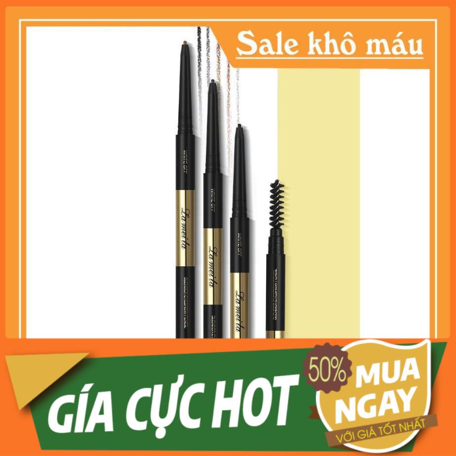 ( Chỉ bán giá sỉ ) Chì Kẻ Mày 2 Đầu Lameila Đen Vàng 2021 Nội Địa Nội Địa Mùi Store
