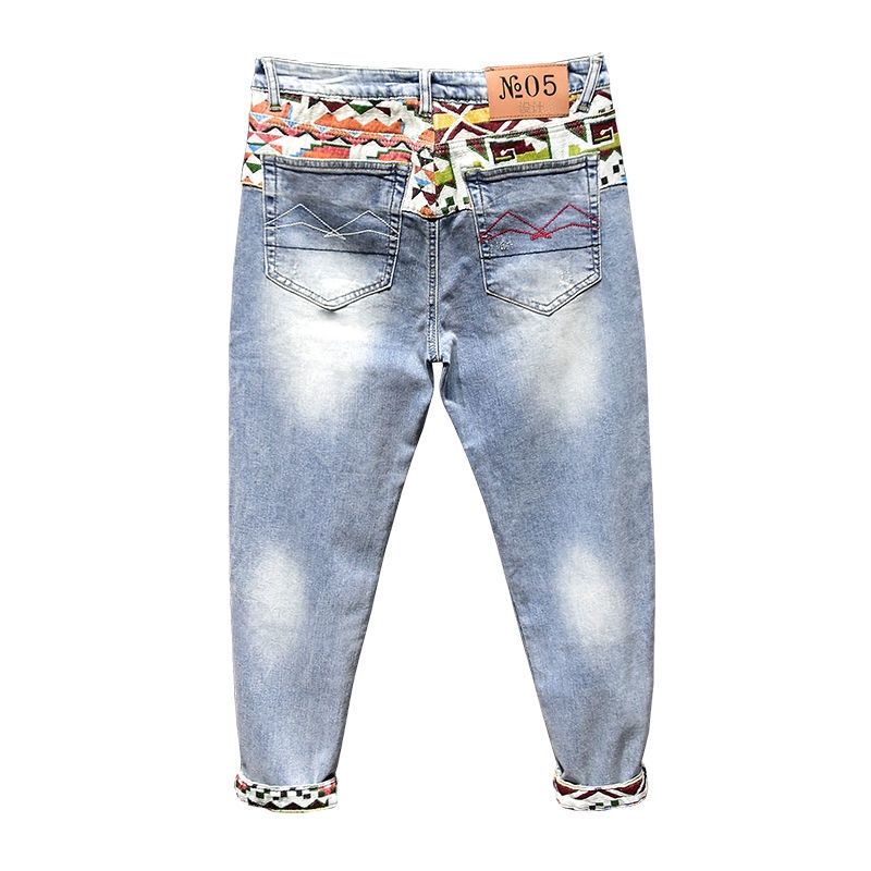 Quần Jean Nam Co Giãn Phong Cách Châu Âu