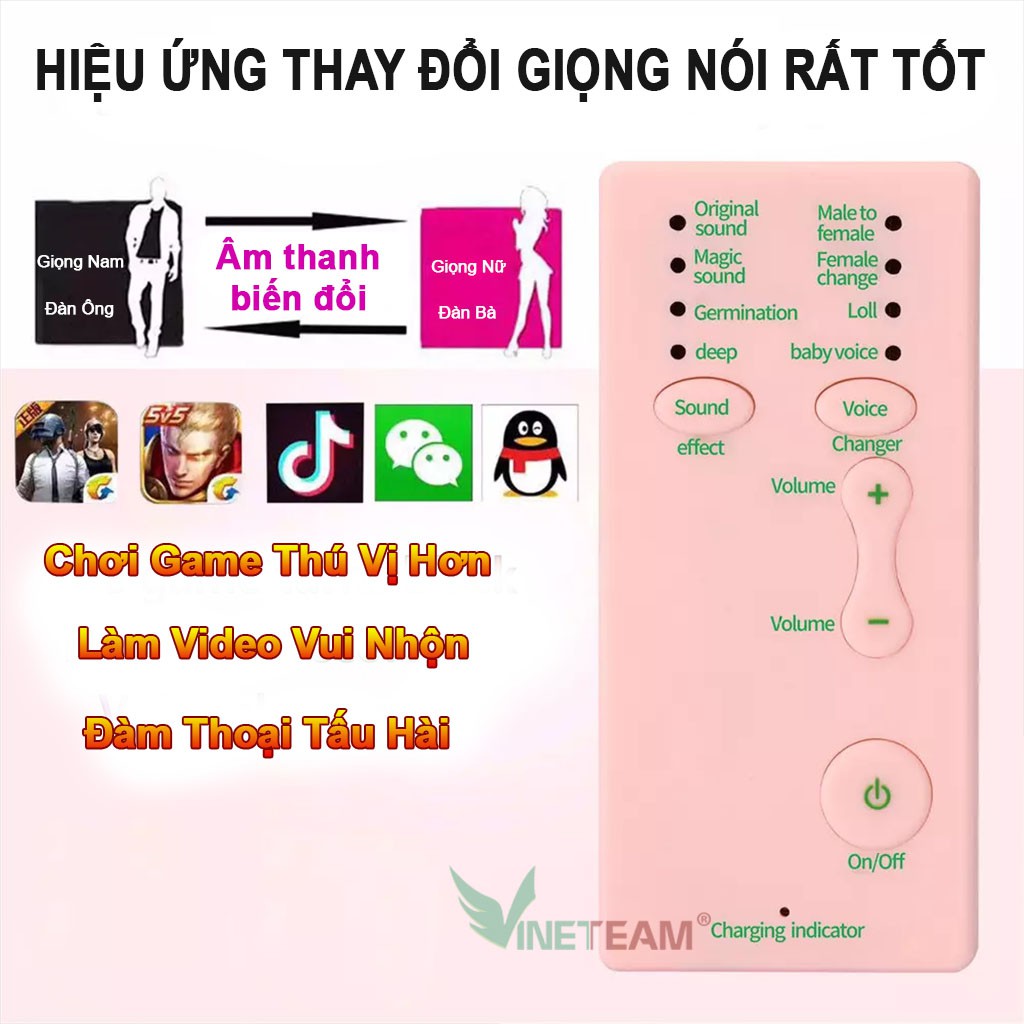 Thiết bị thay đổi giọng nói M1 với 7 kiểu khác nhau dành cho điện thoại/máy tính/laptop/máy tính bảng -dc4375