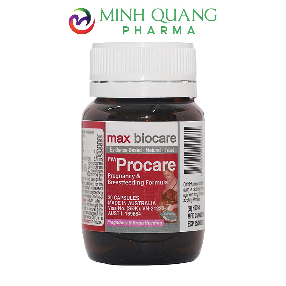 Viên uống PROCARE bổ sung vitamin và khoáng chất cho phụ nữ có thai và cho con bú