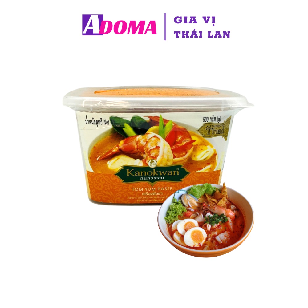 Sốt gia vị Lẩu Tom Yum Chuẩn Vị Thái Kanokwan 30g ADOMA เครื่องต้มยำ gia vị hoàn chỉnh