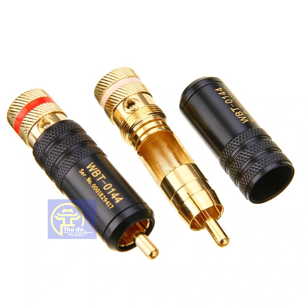 Jack AV WBT Germany Cao cấp - Jack hoa sen khóa vít mạ vàng