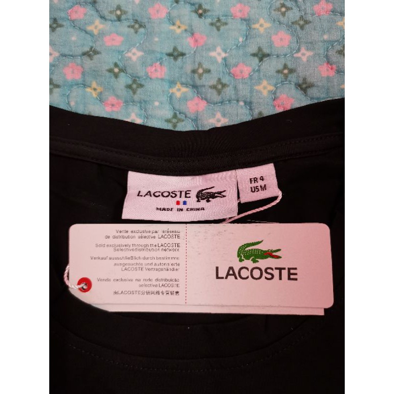 Áo Thun cotton Ngắn Tay Dáng Rộng In logo Lacos Thời Trang Chất Lượng Cao Cho Nam Và Nữ Size XS-3XL