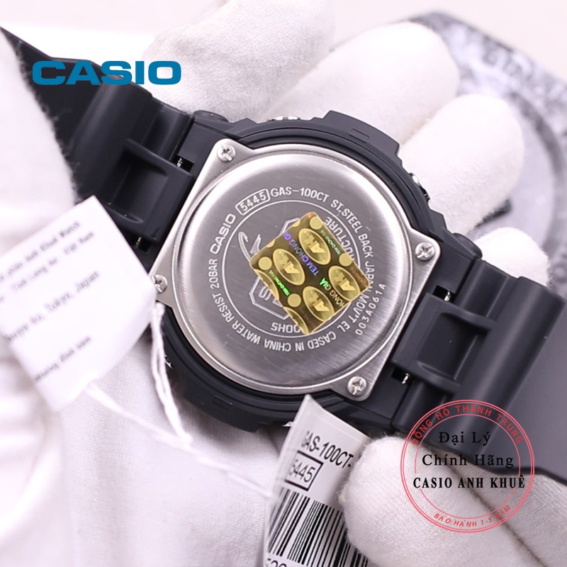 Đồng hồ Nam Casio G-Shock GAS-100CT-1ADR năng lượng mặt trời