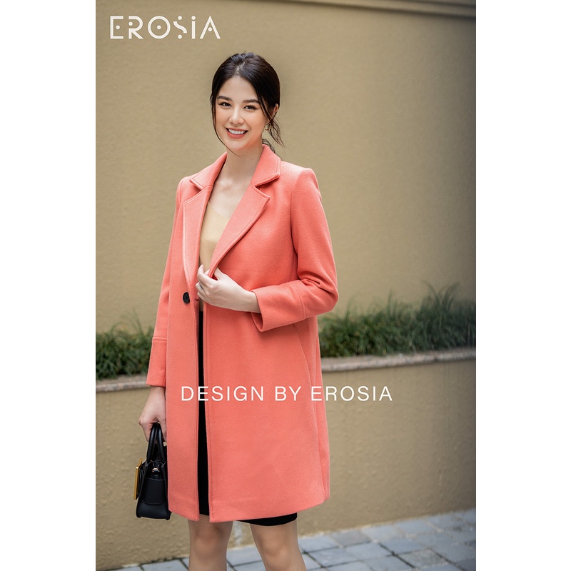 Măng Tô Dạ Ép Màu Cam 2 Khuy EROSIA | BigBuy360 - bigbuy360.vn