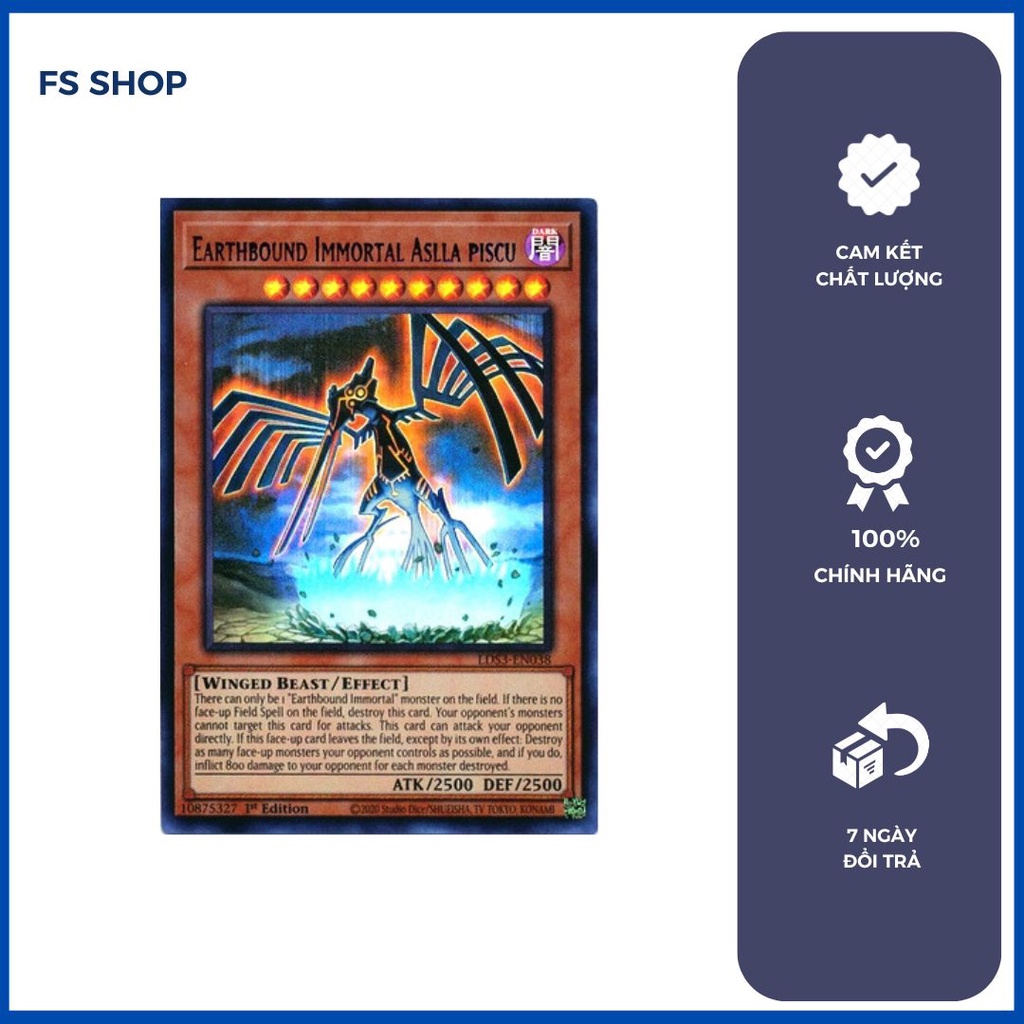 Thẻ bài Yugioh Chính Hãng Set 7 lá EarthBound Immortal