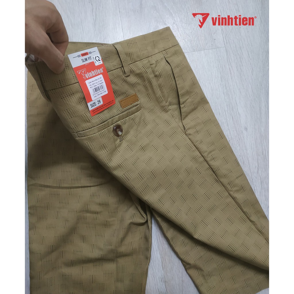 Quần short cotton Slimfit Vĩnh Tiến Họa Tiết