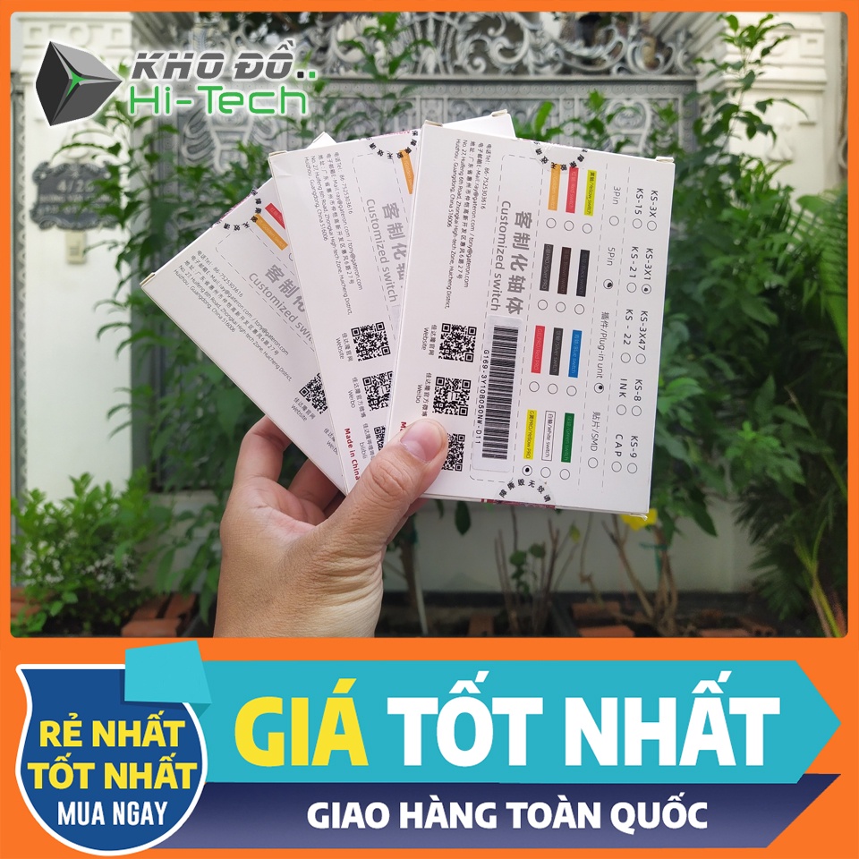 Hộp đựng switch Gateron 💖 𝘍𝘳𝘦𝘦𝘴𝘩𝘪𝘱 💖 Box Switch | Tester 35 Switch | Gateron Lube Station kèm khay cố định 35 switch