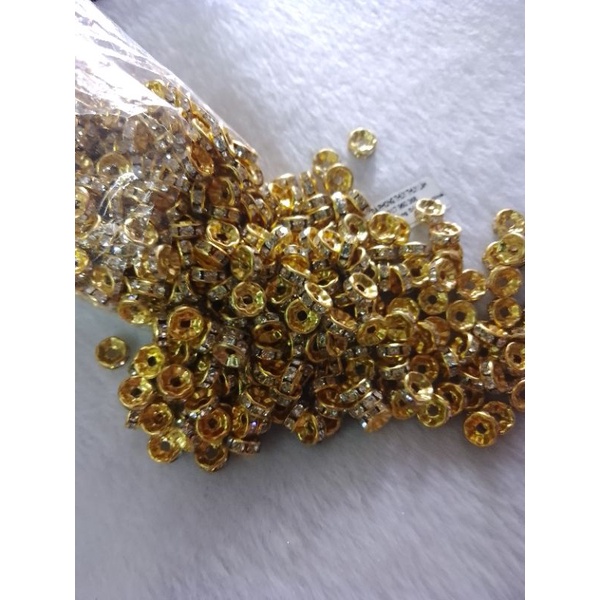 Sỉ bịch 500 chặn bánh xe đính đá pha lê làm vòng handmade