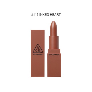 SON THỎI 3CE 116 INKED HEART - CAM ĐẤT