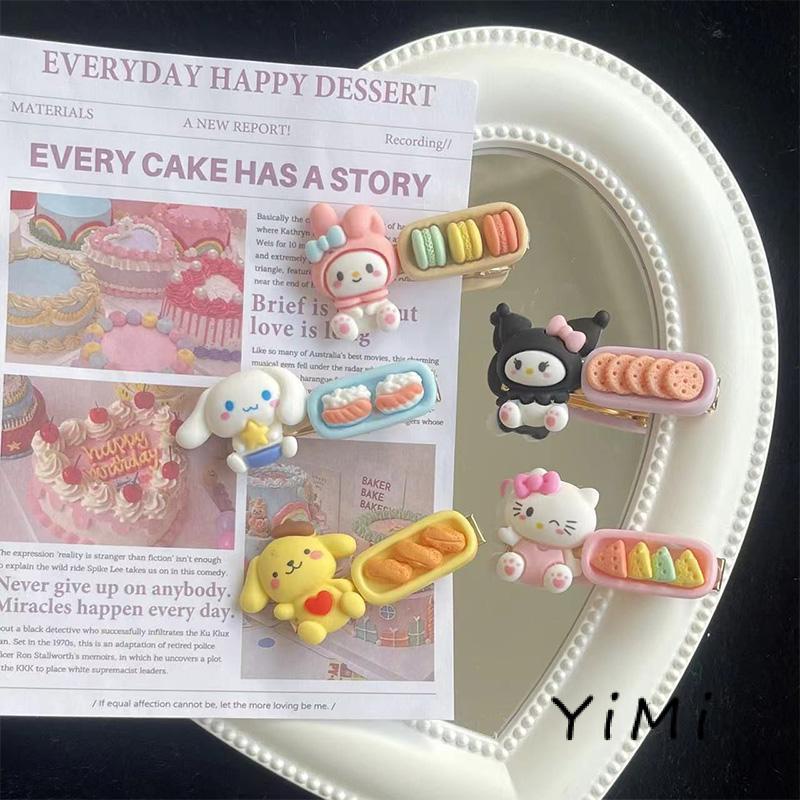 kẹp tóc hoạt hình phong cách hàn quốc Kẹp Tóc Mái Bên Họa Tiết Hoạt Hình Sanrio Ngọt Ngào Dễ Thương Phong Cách Hàn Quốc Cho Bé Gái