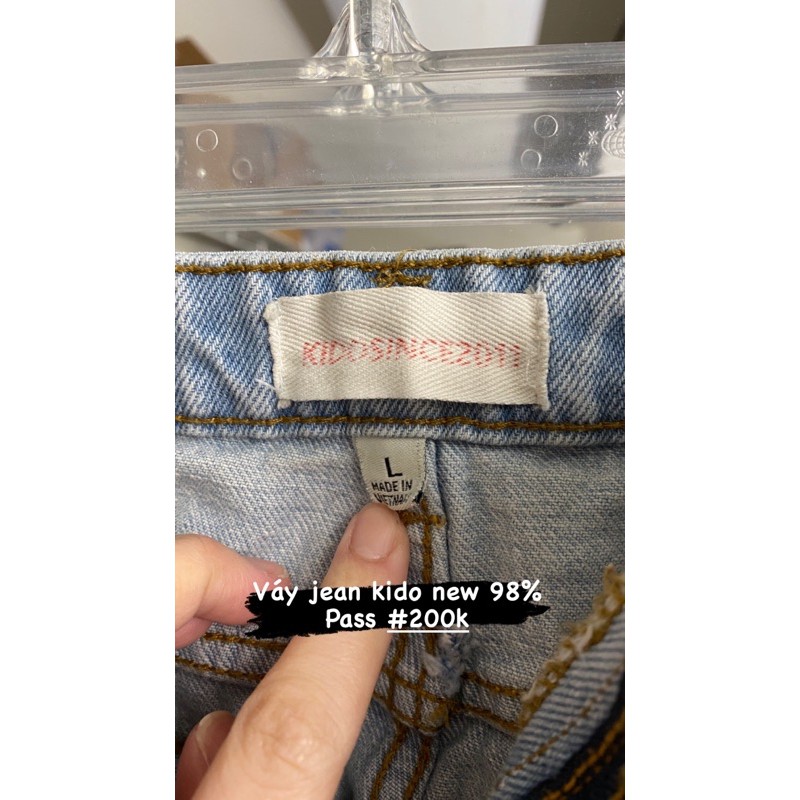 Pass váy jean  kido new 98%
