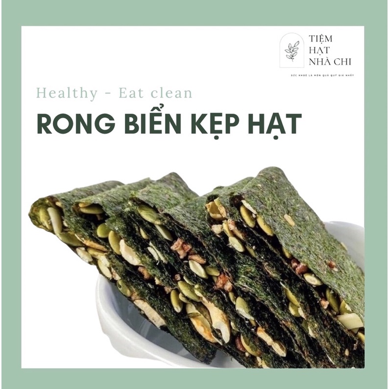 [500g]Rong biển kẹp hạt dinh dưỡng by Tiệm Hạt nhà Chi siêu ngon giòn rụm phù hợp với người ăn eatclean, hỗ trợ giảm cân