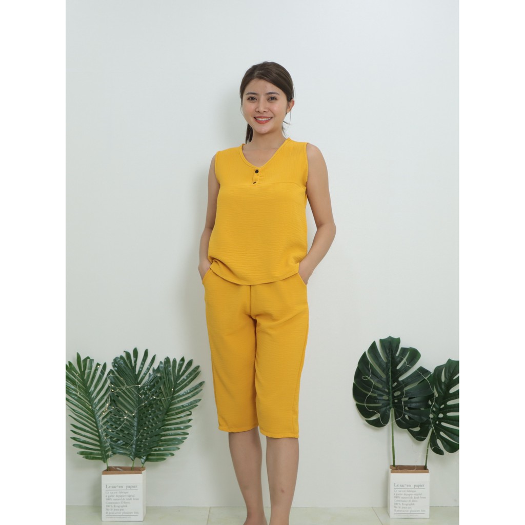 Đồ Bộ Đũi Lửng Bao Đẹp 💝 Chất Liệu Đũi Thoáng Mát, Mềm Mại, Không Nhăn [ẢNH THẬT] [Tưng Bừng Khai Trương] | BigBuy360 - bigbuy360.vn