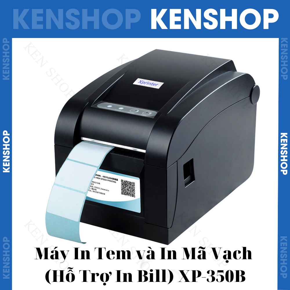 Máy in Xprinter XP 350B in đơn hàng GHTK, in tem nhãn và phiếu giao hàng các sàn TMĐT