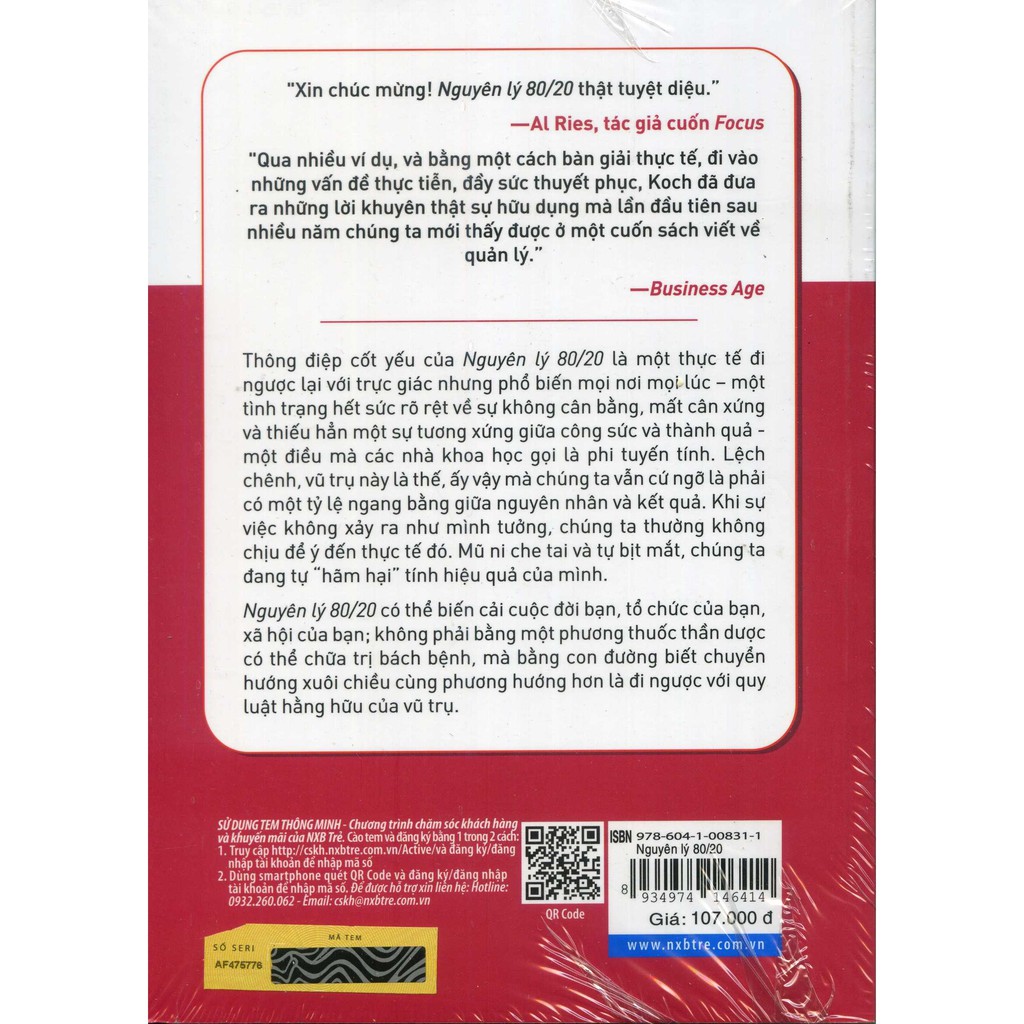 (Sách Thật) Nguyên Lý 80/20 Bí Quyết Làm Ít Được Nhiều (TB) | BigBuy360 - bigbuy360.vn
