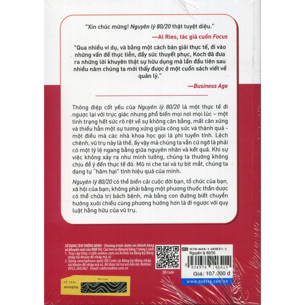 (Sách Thật) Nguyên Lý 80/20 Bí Quyết Làm Ít Được Nhiều (TB)