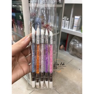 [new] Cọ silicon 2 đầu đa năng làm nail