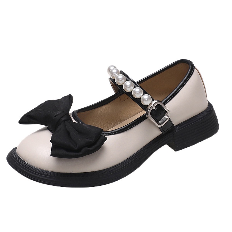 Giày Búp Bê Da Đính Nơ Thời Trang Cho Nữ