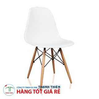 Ghế cafe EAMES chân gỗ GCP-001 màu Trắng