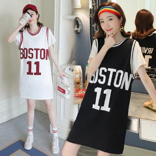 Set đầm bầu dáng rộng phối áo khoác không tay thời trang